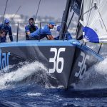 Cetilar racing downwind under spinnaker in the 52 Super Series
