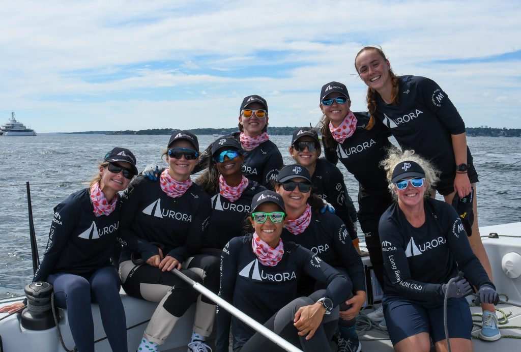 Teams preparing at Harbour Court ahead of the NYYC Women's International Championship