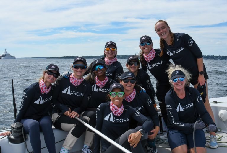 Teams preparing at Harbour Court ahead of the NYYC Women's International Championship