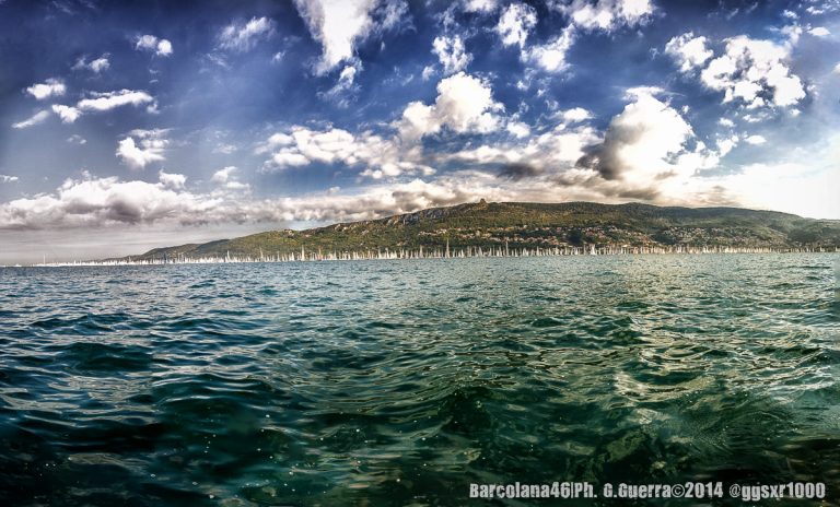 The Barcolana fleet massed in the Gulf of Trieste